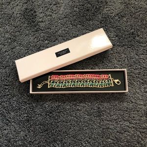 Victoria’s Secret Gold Multi-Color Woven Bracelet